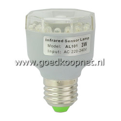 3W E27 LED lamp met (IR) infraroodsensor